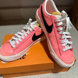 Nike Blazer Low '77 size 6.5, coral color neon